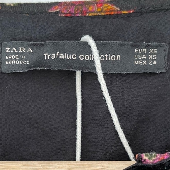 Zara Patchwork Floral Boho Peasant Midi Dress MulticolorXS - Picture 16 of 16